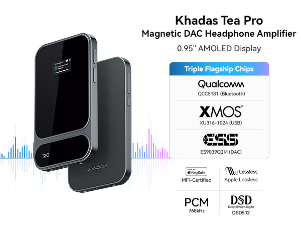 Amazon.com: Khadas Tea Pro Portable Headphone Amplifier with 0.95