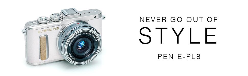 Amazon.com : Olympus Pen E-PL8 White Body with 14-42mm IIR Silver