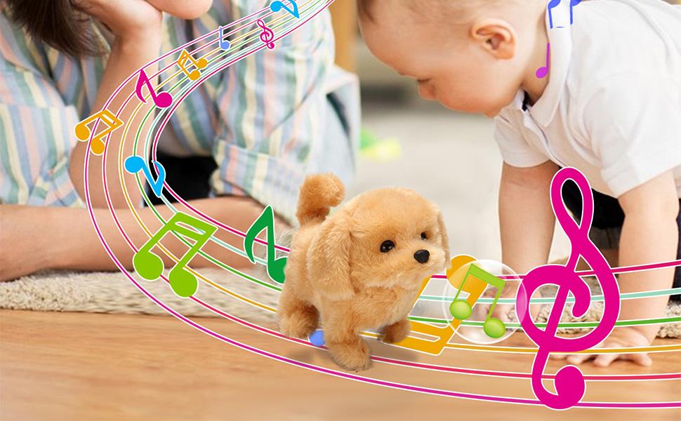 Amazon.co.jp: 電子おもちゃの犬、吠える犬のおもちゃ - 歩く電子犬