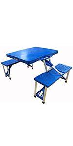 Amazon.co.jp: キャプテンスタッグ アルミピクニックテーブル(ブルー