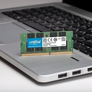 Crucial 32GB Single DDR4 2666 MT/S CL19 SODIMM 260-Pin Memory