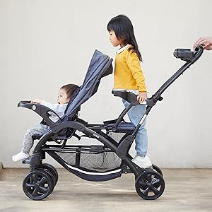 Amazon | カトージ ベビーカー 二人でゴーDX レインカバー付 デニム 1