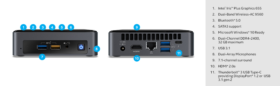 Amazon.com: Intel NUC 8 Mainstream Kit (NUC8i5BEK) - Core i5
