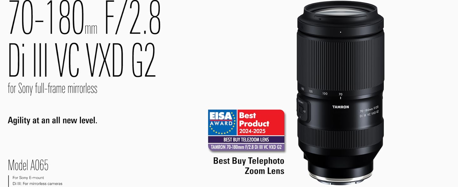 Amazon.com : Tamron 70-180mm F/2.8 Di III VC VXD G2 for Sony E