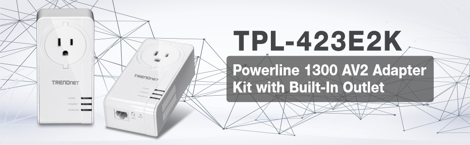 Amazon.com: TRENDnet Powerline 1300 AV2 Adapter with Built-in
