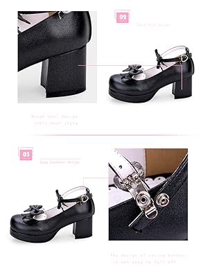 Amazon | [Cnstone] ヒール6cm 定番ロリータパンプス ロリータ靴