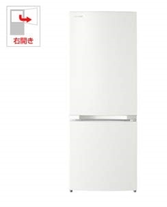 Amazon | GR-P15BS-W(パールホワイト) 2ドア冷蔵庫 右開き 153L