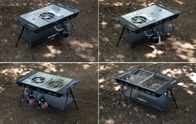 マイオン ミニ キャンプ サイド 補助 折り畳み ウッドバーナーテーブル