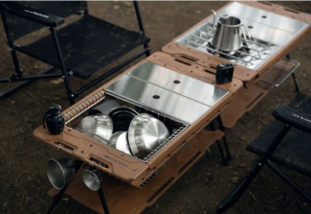 マイオン ミニ キャンプ サイド 補助 折り畳み ウッドバーナーテーブル