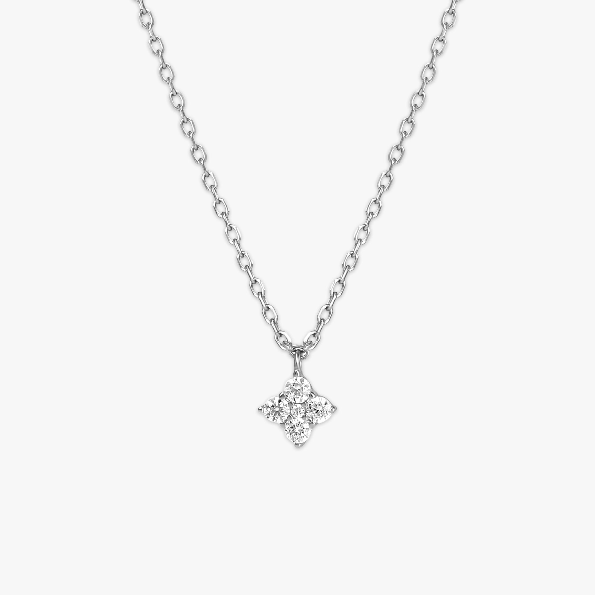 クリスタル スターリー ネックレス シルバー