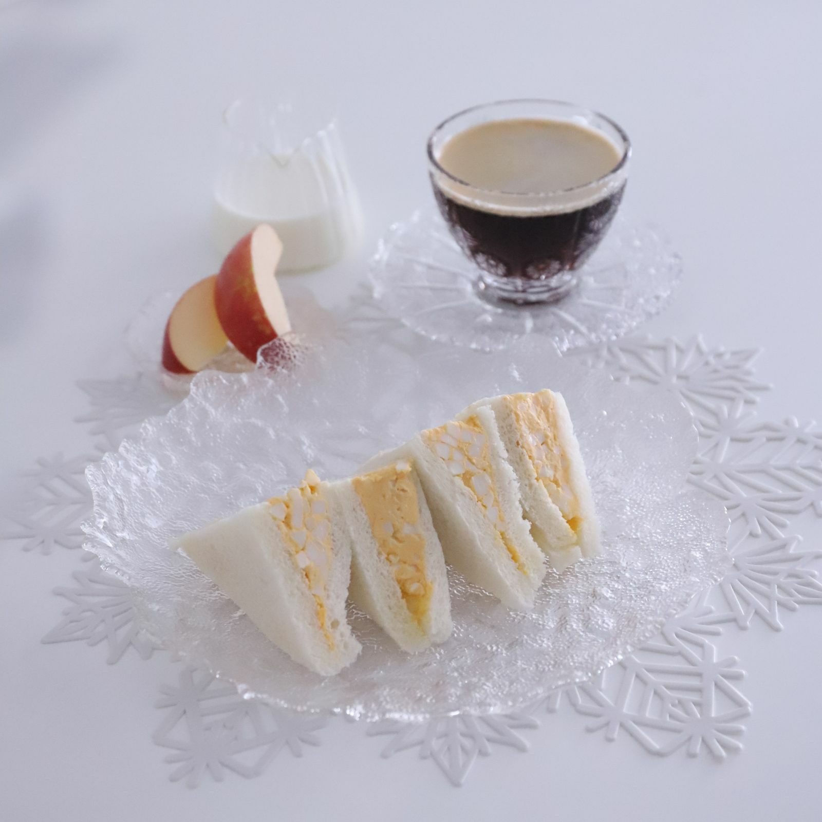 明治末期から大正初期 ミニプレスプレート ウランガラス 4枚セット TSO