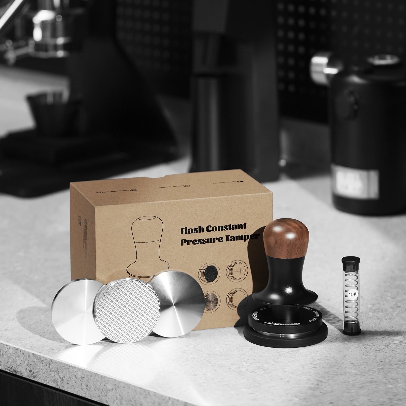 MHW-3BOMBER Flash インパクト30lbs定圧エスプレッソタンパー2.0 セット
