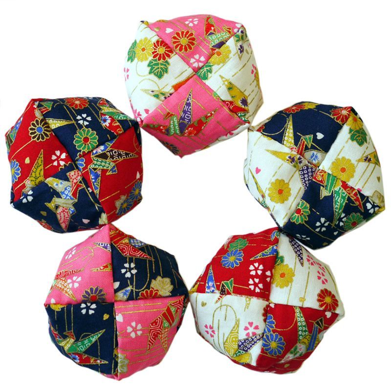 手作りお手玉 和柄 折り鶴 あや - 手作りお手玉のミナル屋