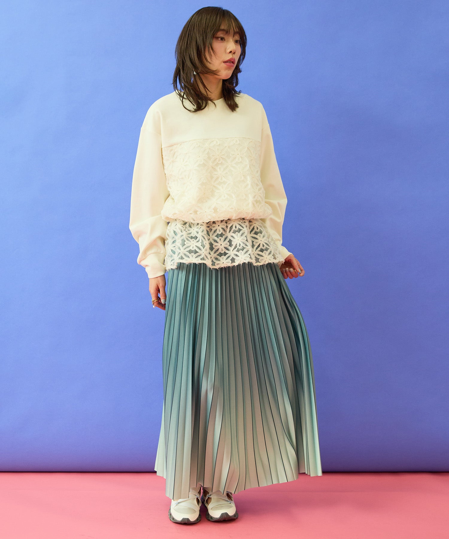 FONT LAB】グラデーションプリーツスカート'26SS｜ファッション通販の