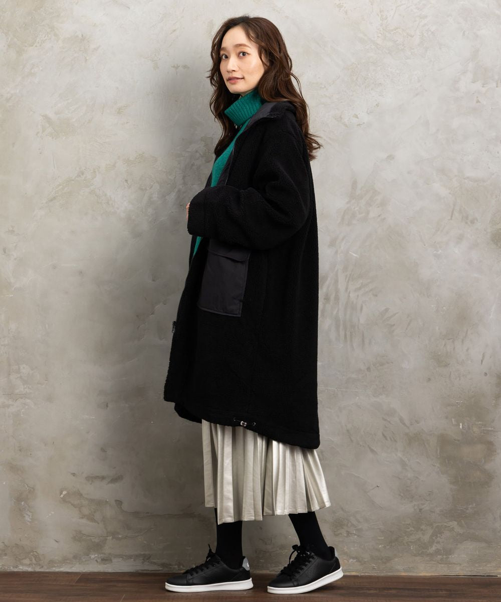 大きいサイズ レディース コート リバーシブルコート ボアコート