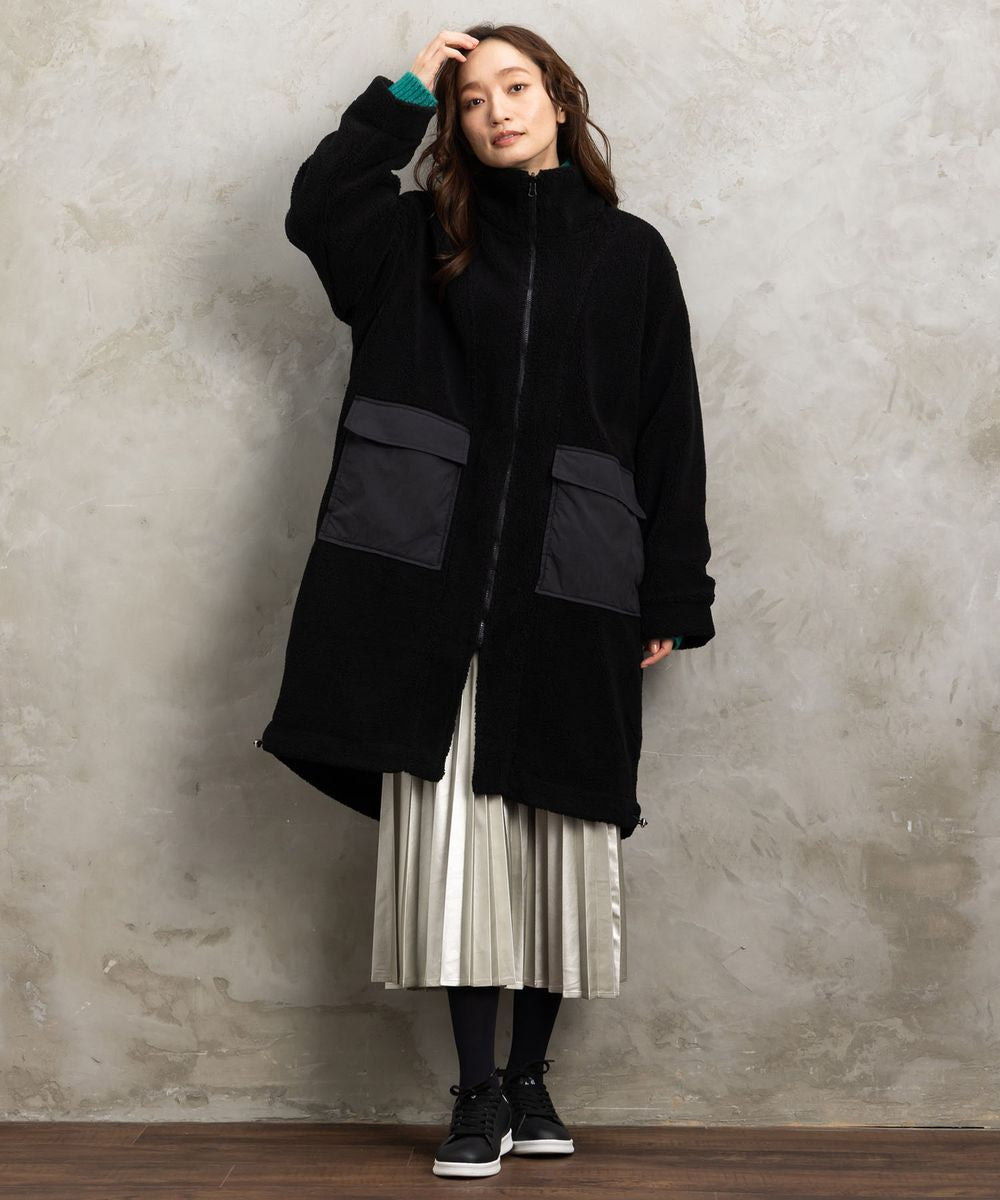 大きいサイズ レディース コート リバーシブルコート ボアコート