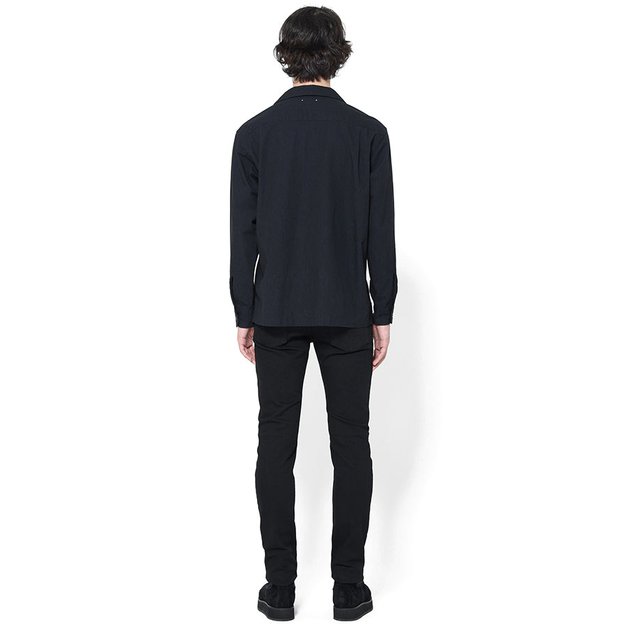 506 Chambray Open Collar L/S SH – MINEDENIM