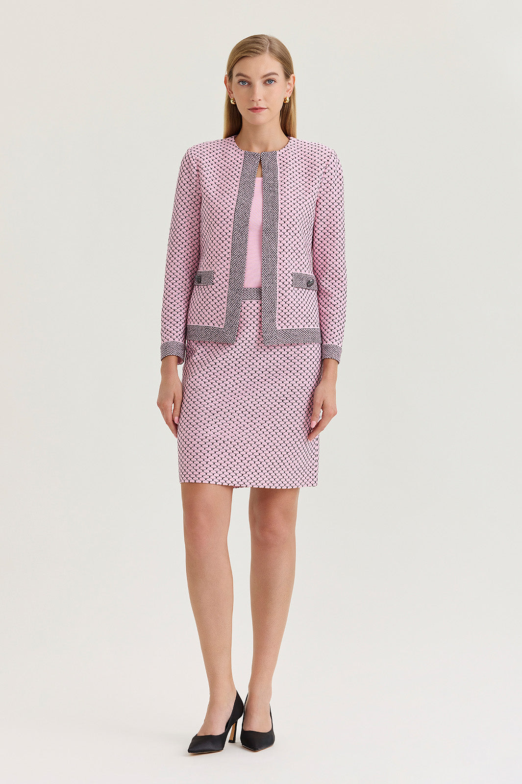 Family Savvy Heritage Shell Stitch Knit Jacket | Ming Wang