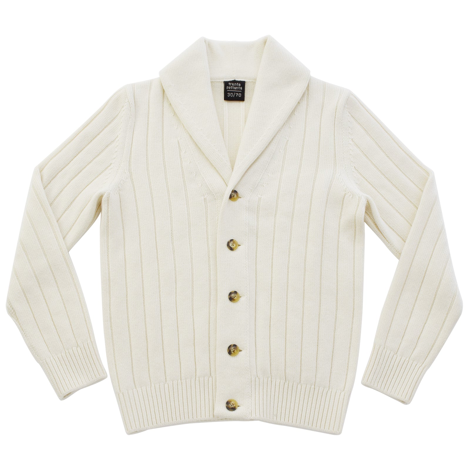 数量限定受注販売】tradi ショールカラーカーディガン アイボリー