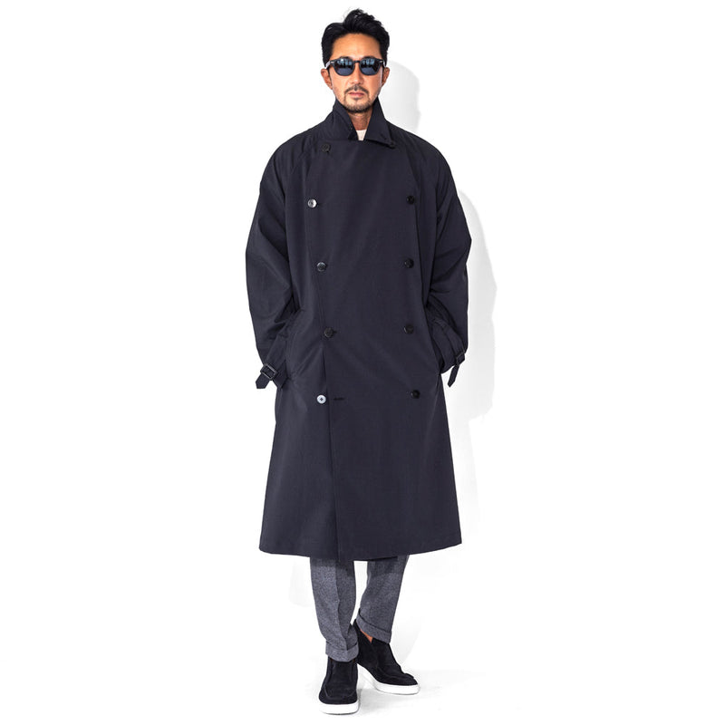 トレンチコート ポリエステルタイプライター ブラック – MINIMAL WARDROBE