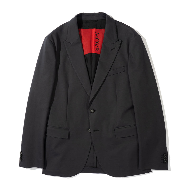 Duplex Cotton Jersey シングル2Bピークド・トラベルジャケット