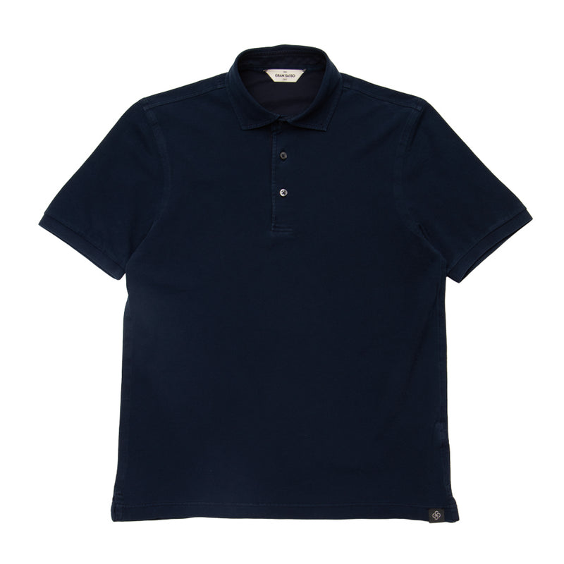 鹿の子 製品染め ポロシャツ S/SLV ネイビー – MINIMAL WARDROBE