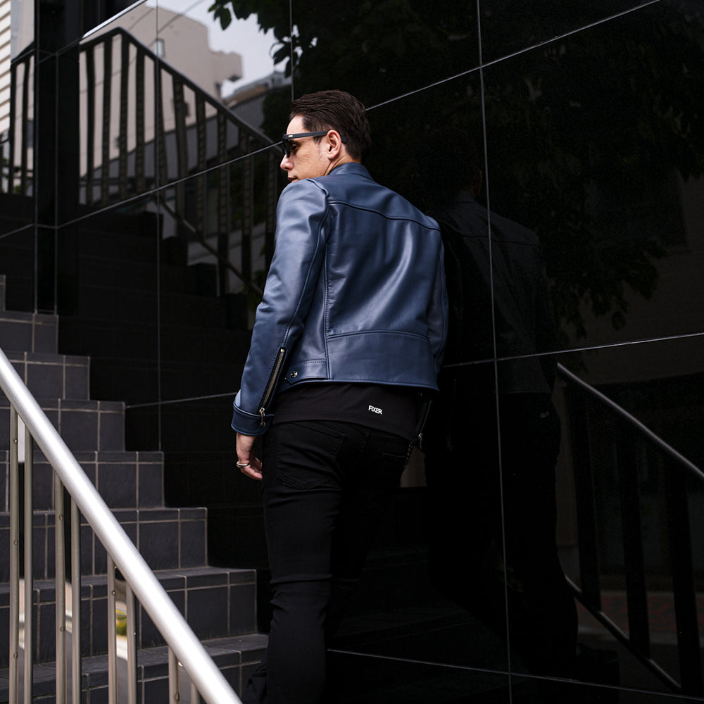 F0 シングルライダース カウレザー ネイビー – MINIMAL WARDROBE