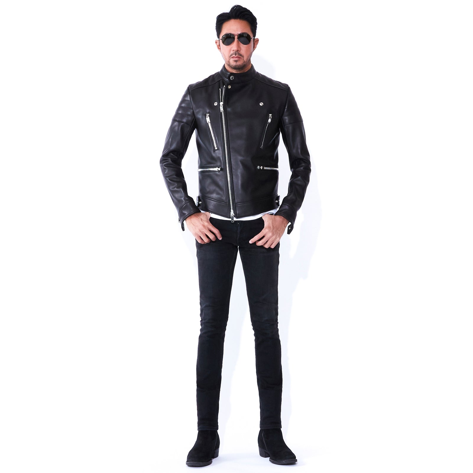 F7 セミダブルライダース カウレザー ブラック – MINIMAL WARDROBE