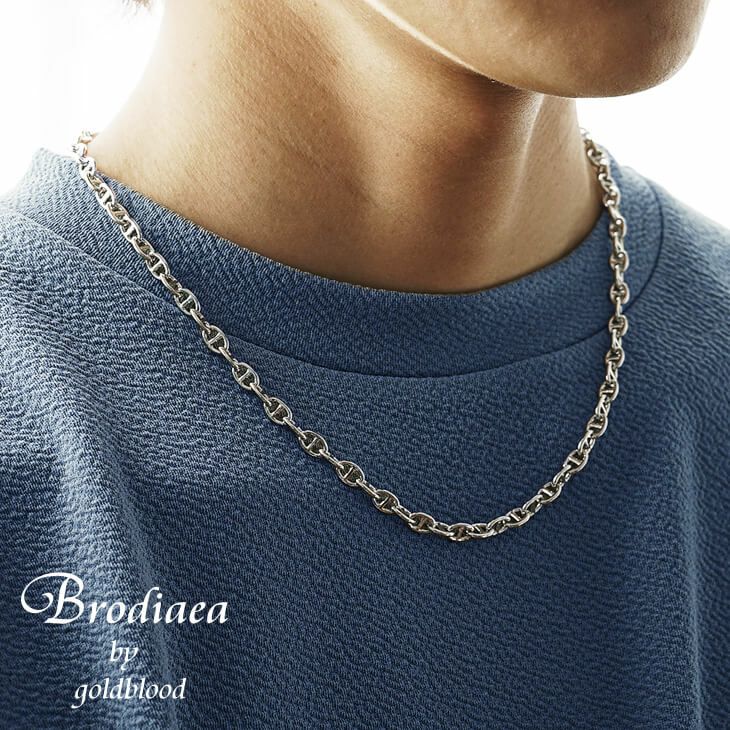 Tバーヘリックスボールドチェーンネックレス