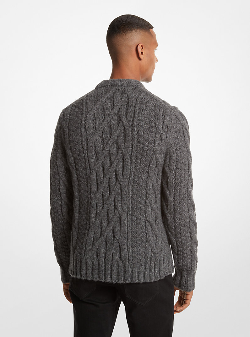 Cable Alpaca Blend Sweater in ASH - Sale | Michael Kors [US]