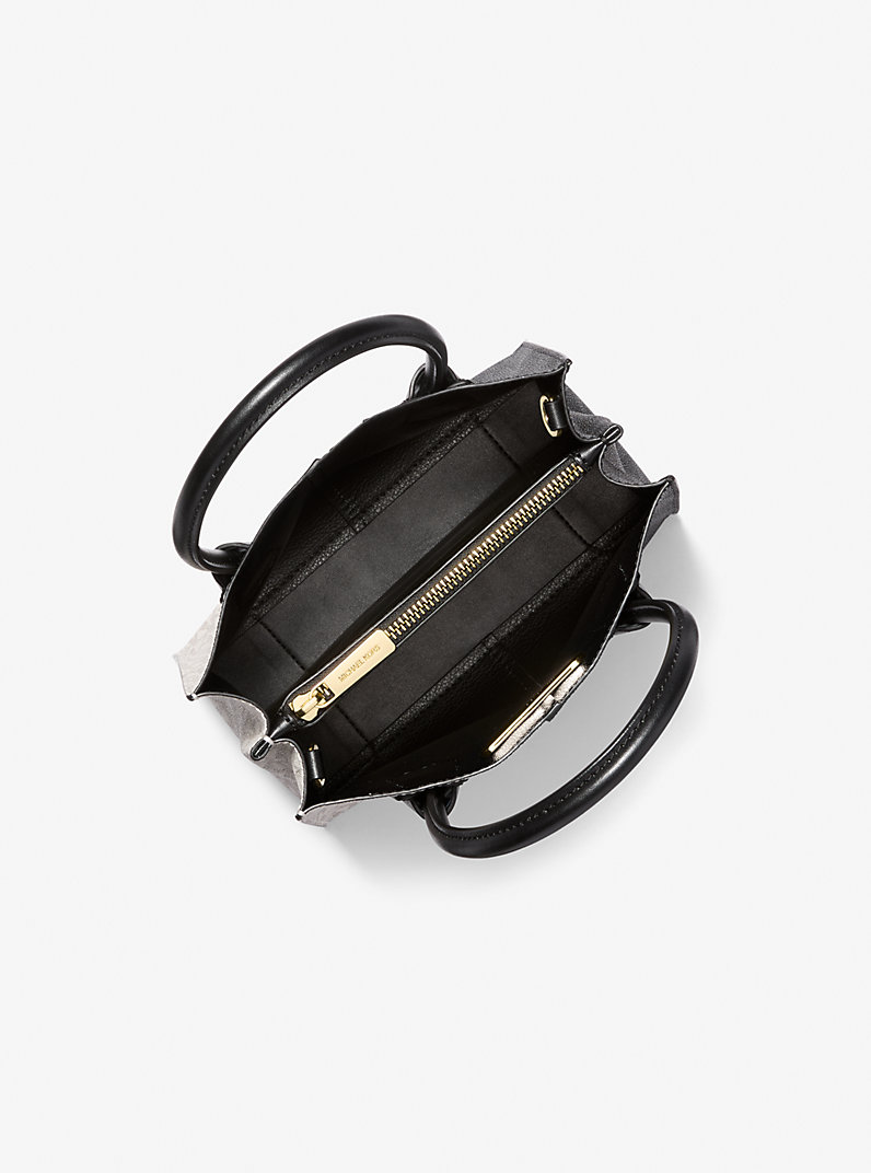 Mercer Medium Two-Tone Logo Crossbody Bag in BLACK COMBO - Sale