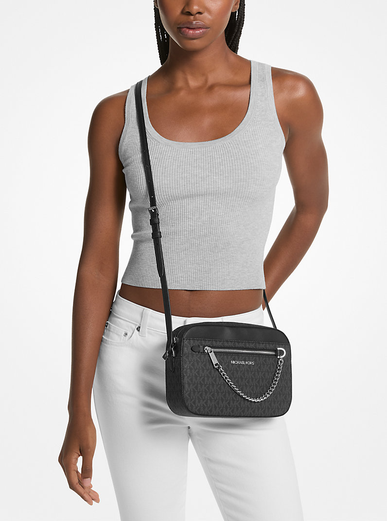 Jet Set Large Logo Crossbody Bag in BLACK - Sale | Michael Kors [US]