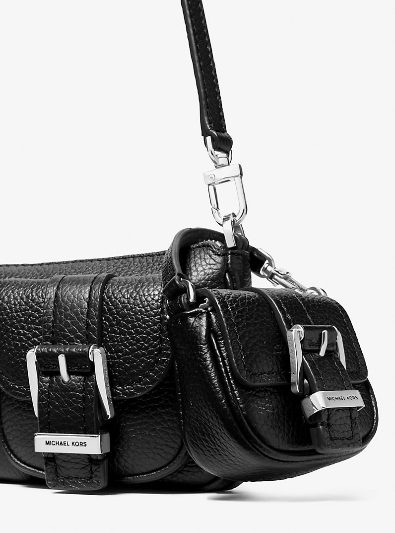 Zoe Pebbled Leather Airpod Case for Apple Airpods Pro® in BLACK