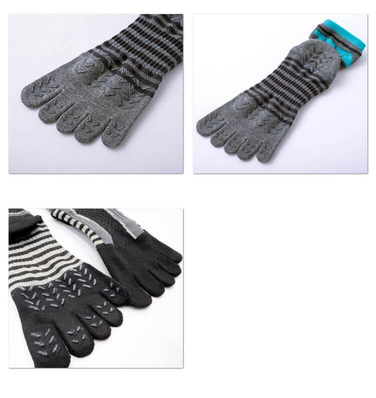 作業服 寅壱 TORAICHI トライチ グリップソックス二足組5本指(ロゴ)4足