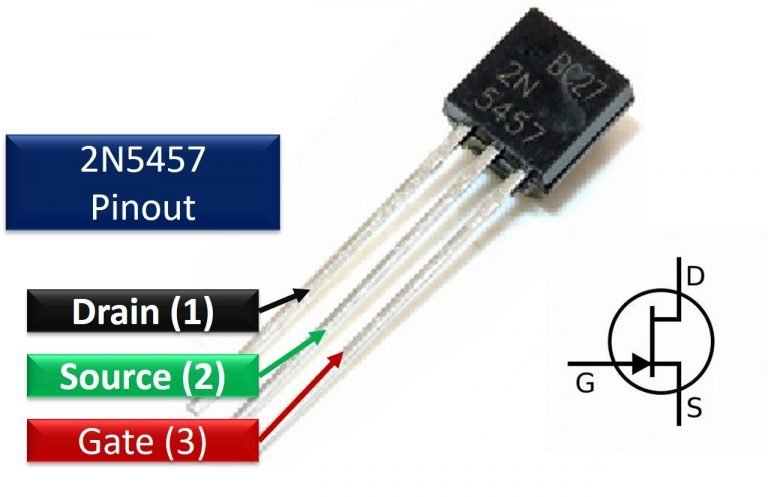 2N5457 N-Channel JFET Pinout, Examples, Features and Datasheet