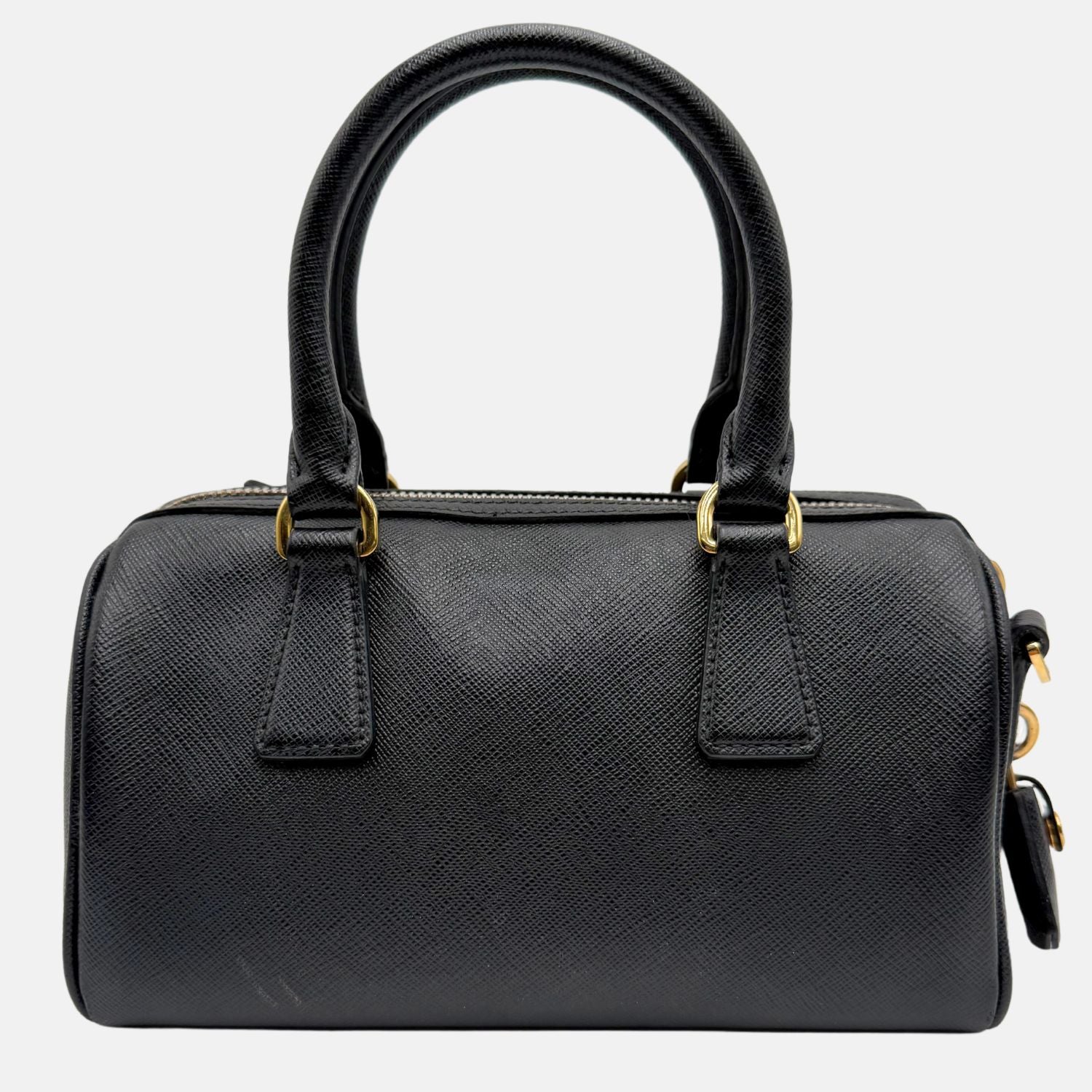 PRADA Boston Convertible Mini Bag Black