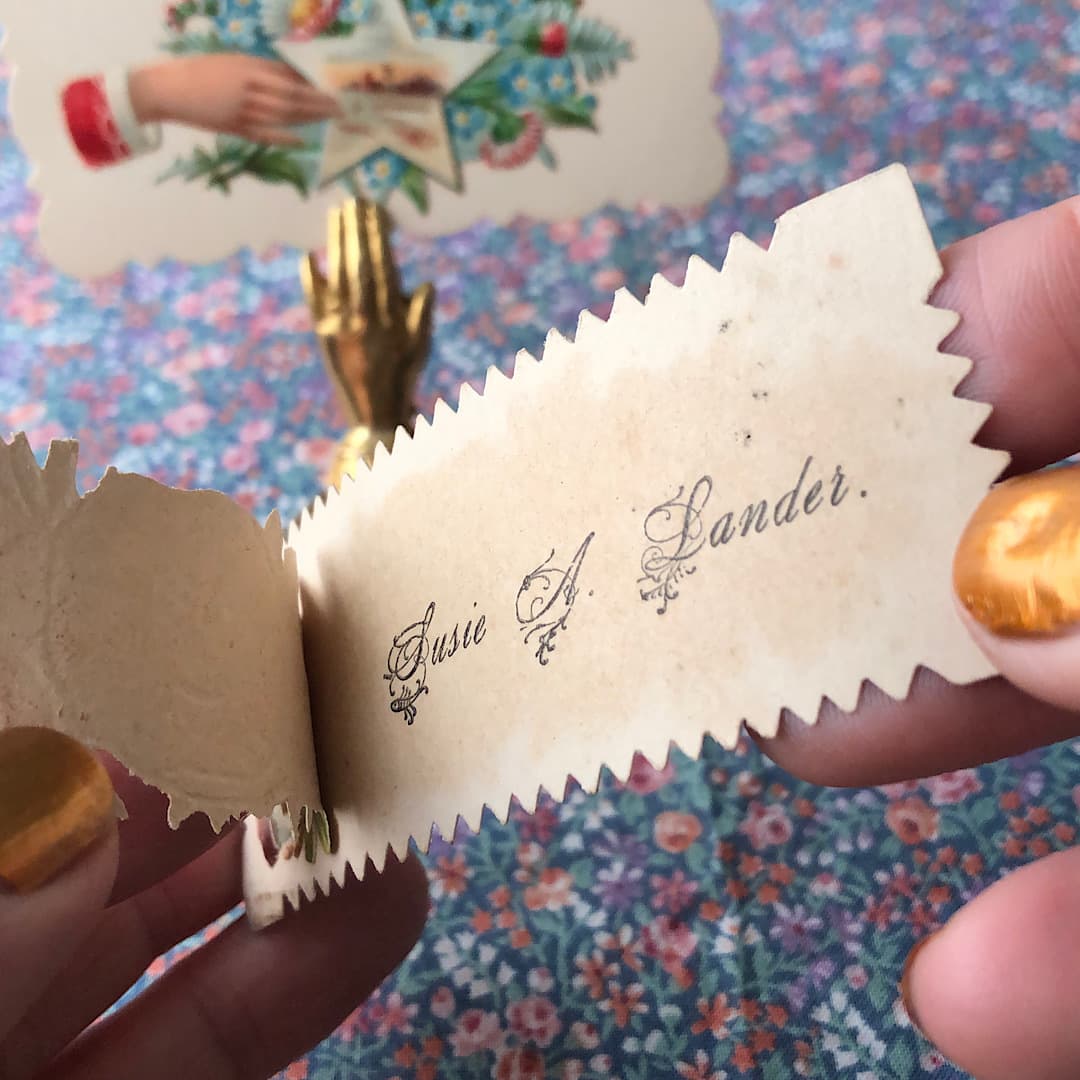 淑女の名刺 アンティーク ヴィクトリアン・コーリングカード