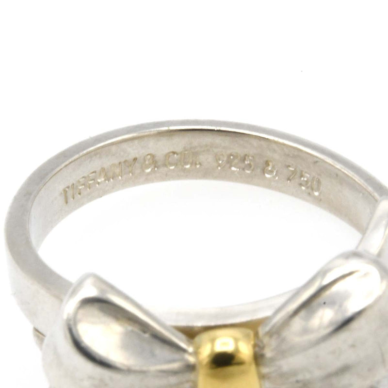 TIFFANY&Co. ティファニー リボン リング 925/750 シルバー×ゴールド