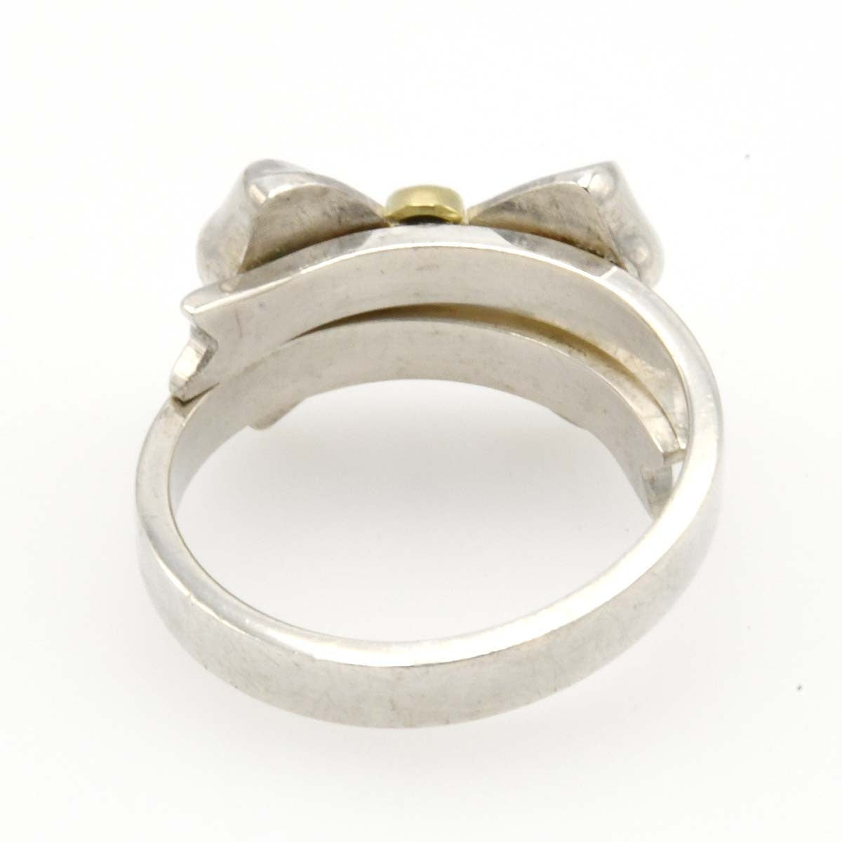 TIFFANY&Co. ティファニー リボン リング 925/750 シルバー×ゴールド