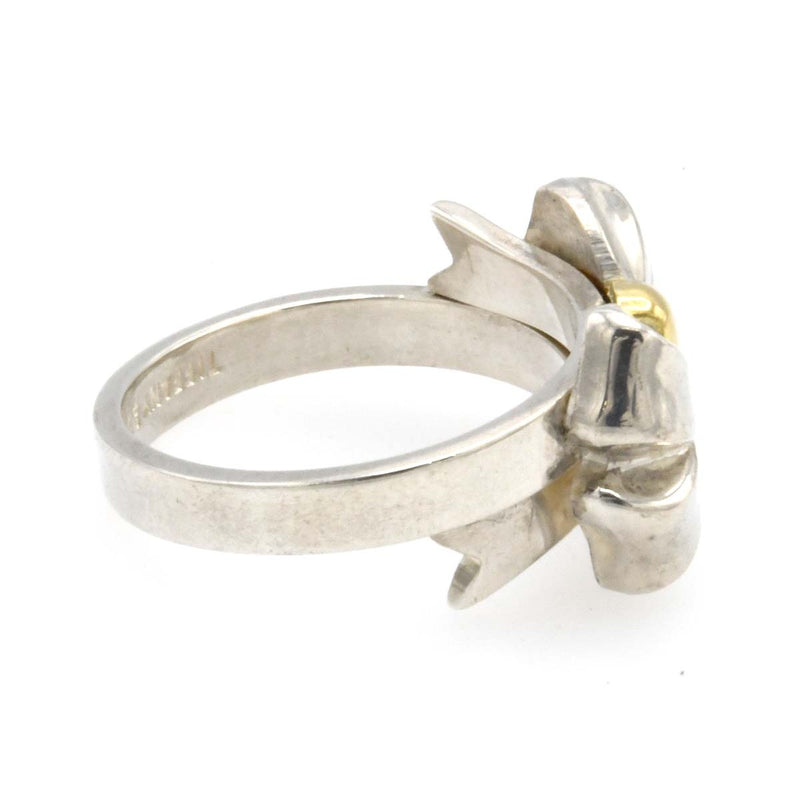 TIFFANY&Co. ティファニー リボン リング 925/750 シルバー×ゴールド
