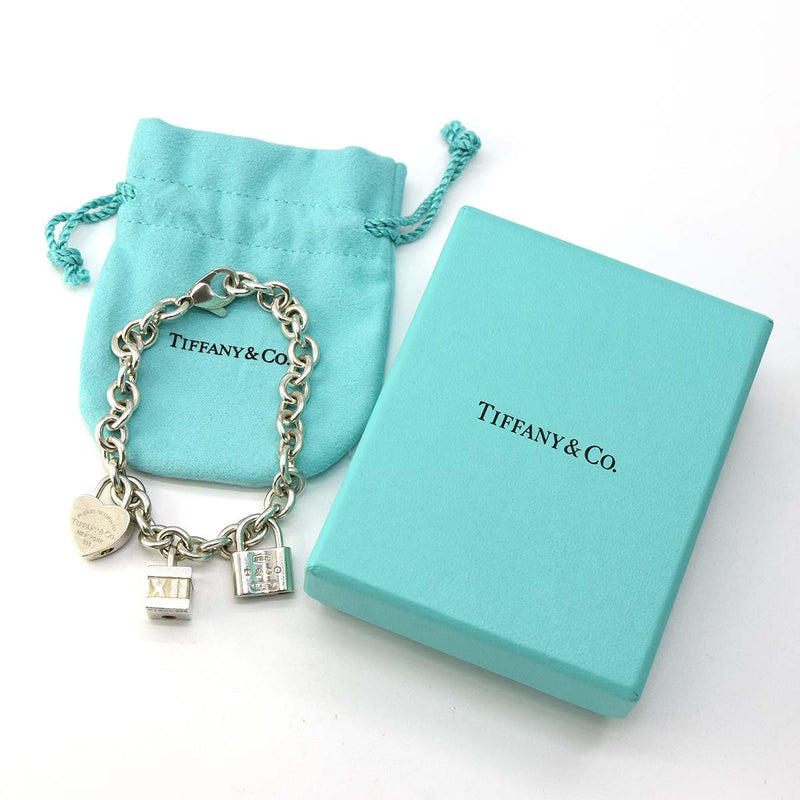 ティファニー ブレスレット シルバー925 ハート ロックチャーム