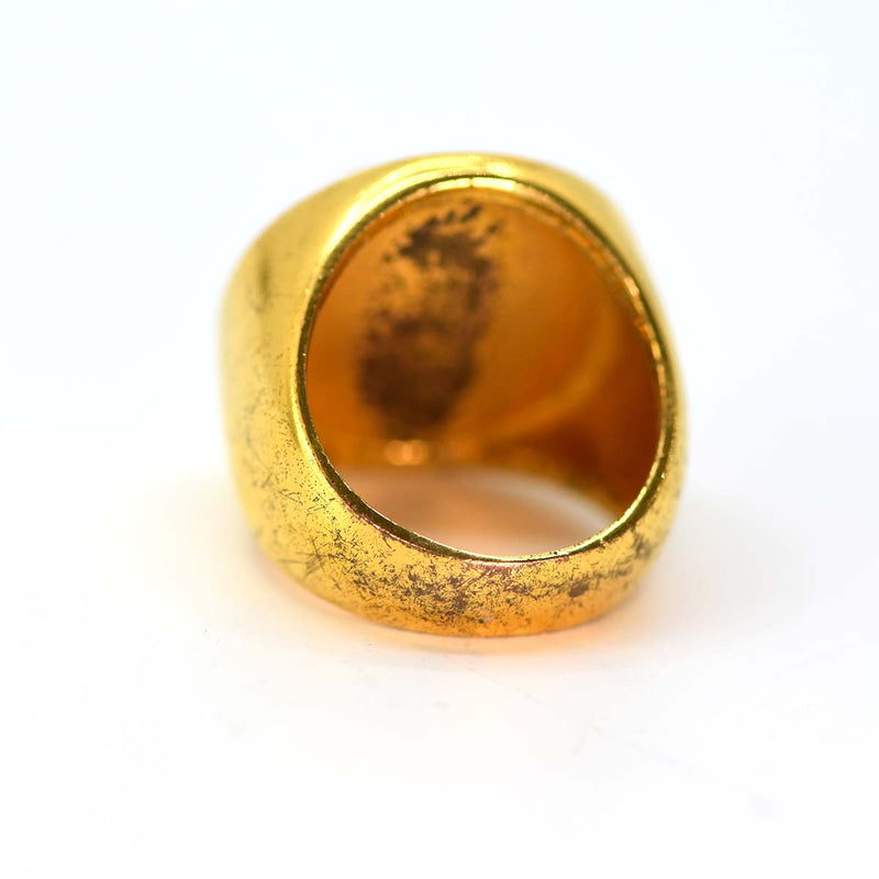 ヴェルサーチ リング 指輪 VERSACE 17号 ゴールド色 ラインストーン