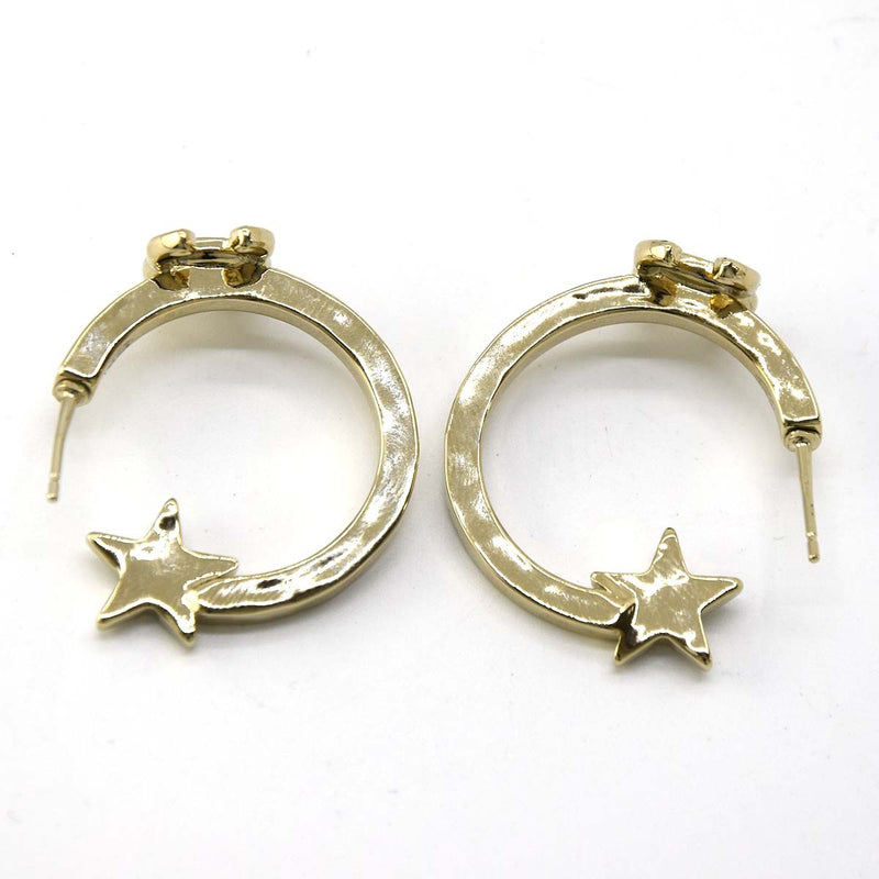 シャネル CHANEL フープピアス ココマーク 星 ラインストーン ABB493