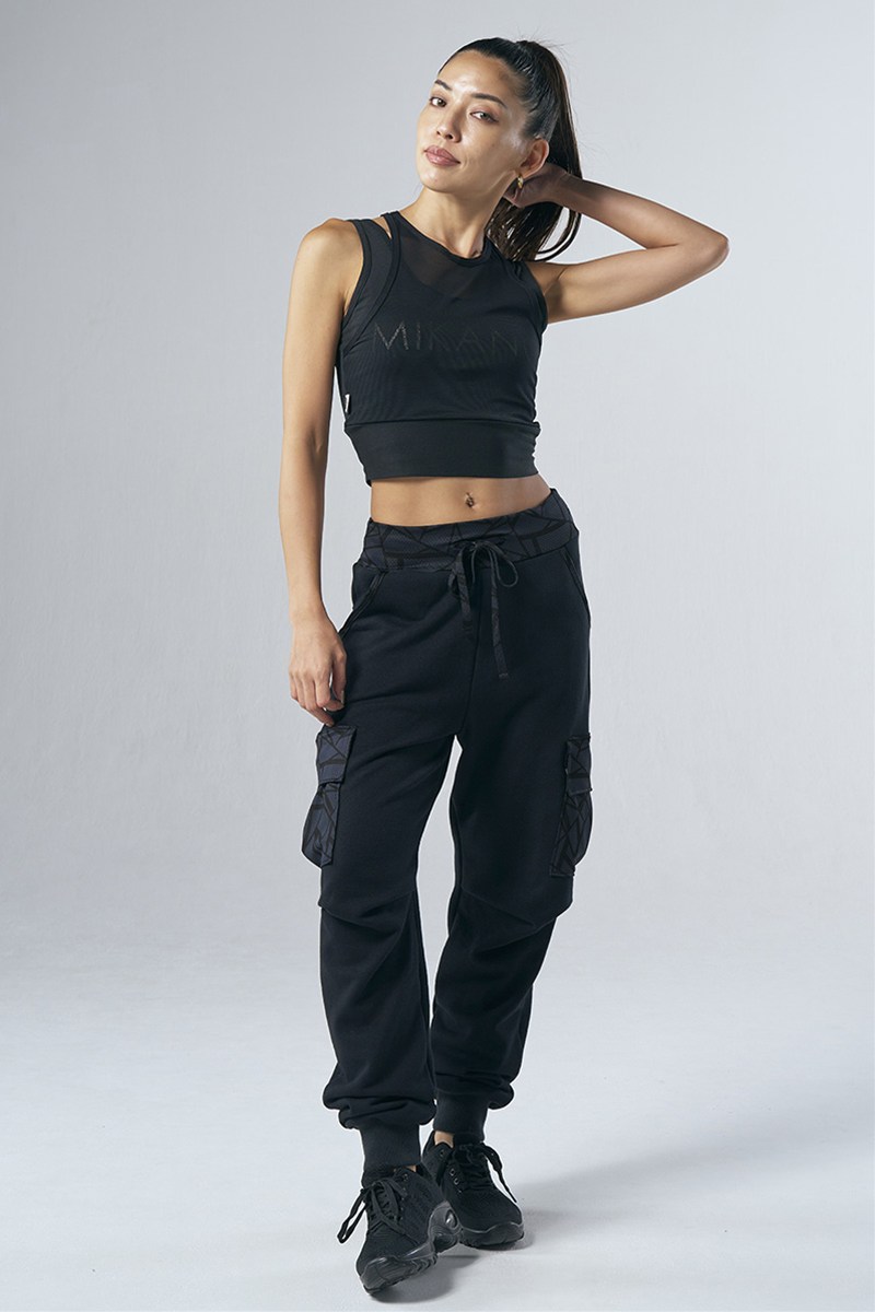 フィットネスウェア | カーゴロングパンツ＊ブラック 【フリー】 [Vol