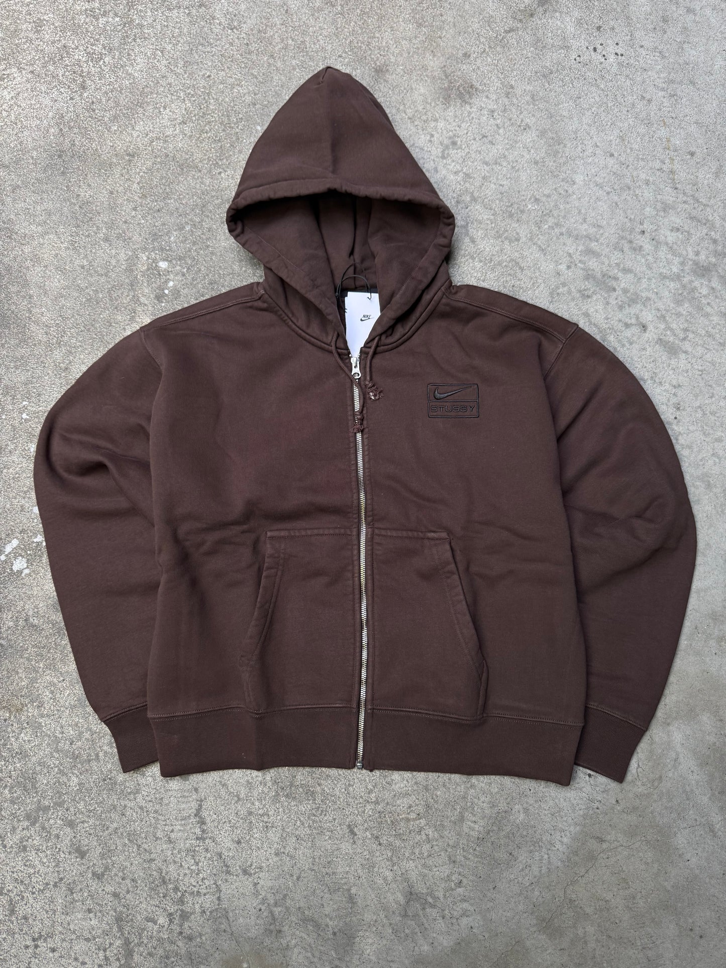 Nike Stussy Washed Brown Zip Hoodie (Small / Medium) – Milano