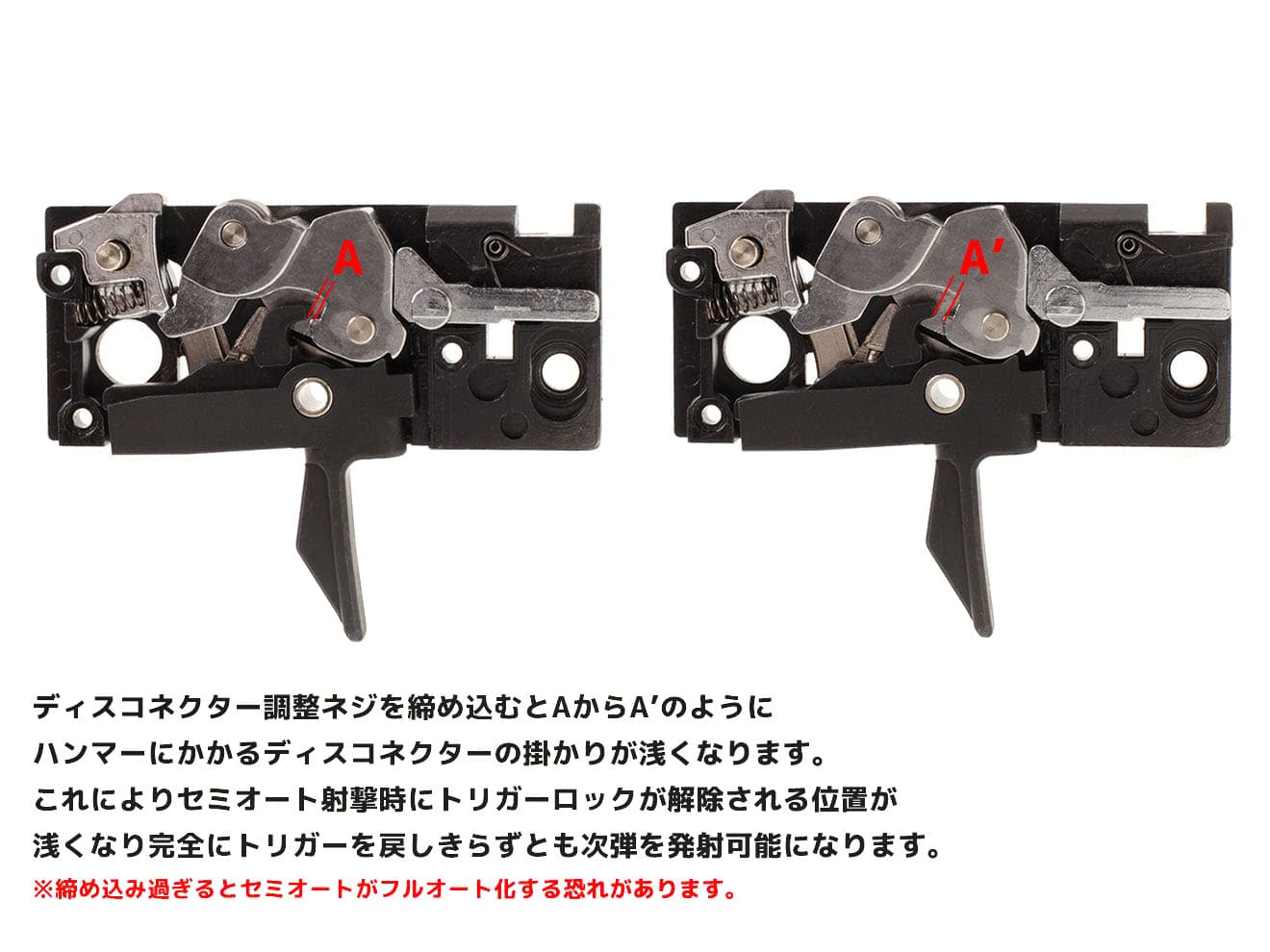 Guns Modify スチールCNC 2ステージハンマー＆アジャスタブルトリガー