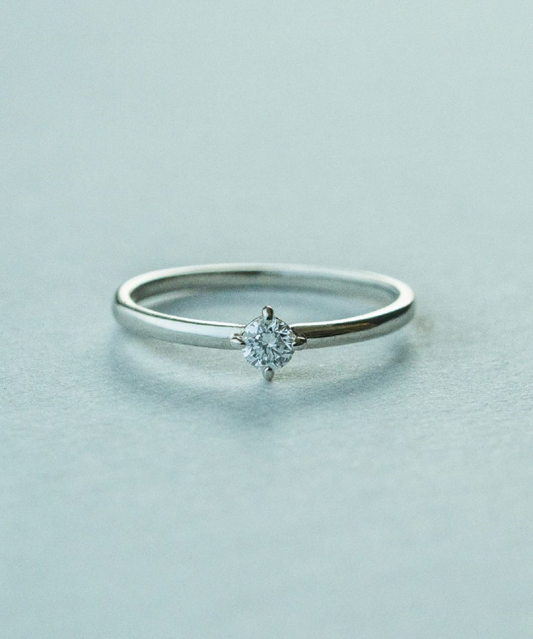 PT900 ダイヤモンド 0.1ct リング「ブライト」（430608） ｜ women