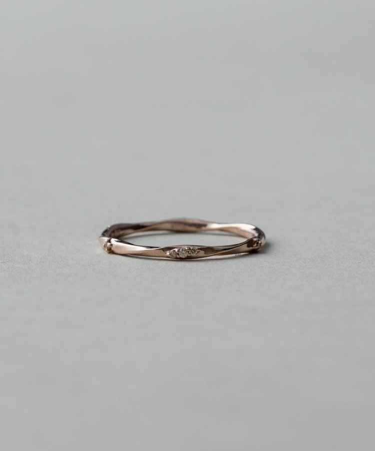 レイヤード] K18MPG ダイヤモンド ツイスト リング（630713） ｜ women