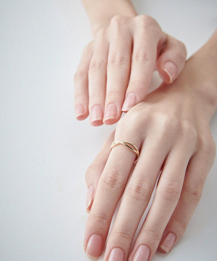 レイヤード] K10YG クロス リング（710972） ｜ women（ウィメンズ