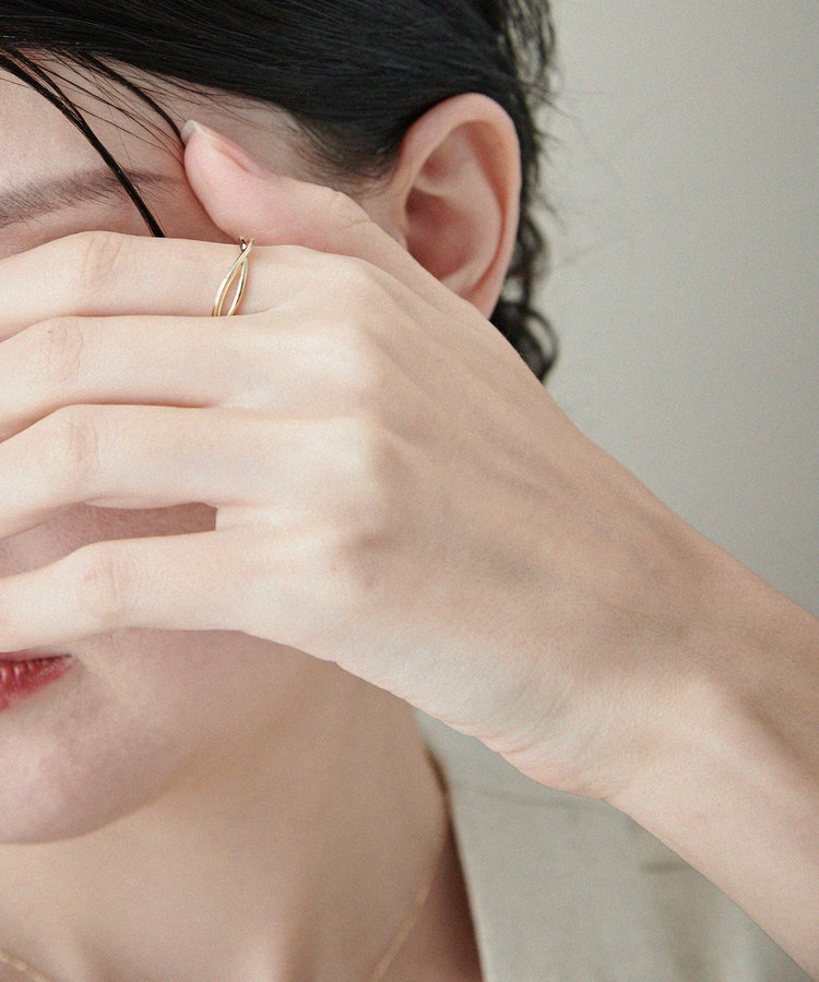 レイヤード] K10YG クロス リング（710972） ｜ women（ウィメンズ